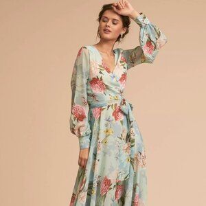 BHLDN Gigi Dress - Yumi Kim Bridesmaids - Size S - Light Blue Floral